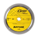 Austsaw- 250mm (10in) Aluminium Blade Triple Chip - 25.4mm Bore - 80 Teeth