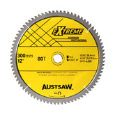 Austsaw- 305mm (12in) Aluminium Blade Triple Chip - 25.4mm Bore - 80 Teeth