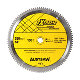 Austsaw- 350mm (14in) Aluminium Blade Triple Chip - 25.4/mm Bore - 100 Teeth