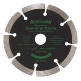 Austsaw- 103mm (4in) Diamond Blade Segmented - 16mm Bore - Segmented