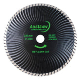 Austsaw- 230mm (9in) Diamond Blade Super Turbo Wave - 25/22.2mm Bore - Super Turbo
