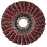 Makita Grinding & Cutting 125mm X 22.23mm Surface Conditioning Flap Disc - Medium Red - Angled | SKU B-40808