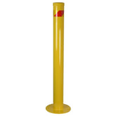 Maxisafe - Yellow Steel Bollard With Reflective Red Stripe | BSB792