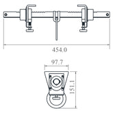 Austlift - Adjustable Beam Anchor suitable for beam width from 90mm to 290mm.Rated for 23KN force.Conforms to EN795:2012 | 915153