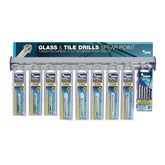 Bordo - 4 Cut Glass And Tile Drill Bits Hex Shank Merchandiser | 2552-D1