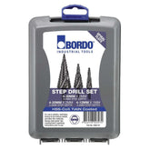 Bordo - 4-30mm 3 Pce Spiral Flute HSS Cobalt Step Drill Set | 2602-S1