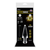 ThunderMax Step Drill Spiral Flute 4-20mm Metric Impact Shank Carded ThunderMax Step