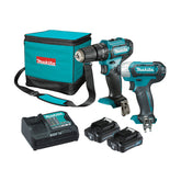 Makita Tools - 2 Piece Combo Kit - HP333DZ TD110DZ 2 x BL1021B DC10SB Bag (831274-0) | CLX239SA