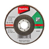 Makita Grinding & Cutting 125mm Flap Disc 40# Grit - Silicon Carbide - Flat | SKU D-28086