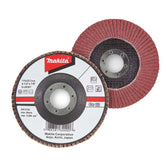 Makita - 125mm Flap Disc 120# Grit - Ceramic Alumina Oxide - Angled | D-28363