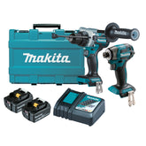 Makita Tools - 2 Piece Brushless Combo Kit - DHP486Z DTD173Z 2xBL1850B DC18RC & Carry Case | DLX2516T