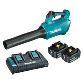 Makita Tools - 18V Brushless Blower Kit - Includes 1 x 5.0Ah Battery & Dual Port Rapid Charger | DUB184PT