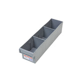 EHI - 100x100x400mm Spare Parts Tray With 2 Removeable Dividers Grey | F1H-002