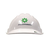 Frontier -  White Taped Unvented Hardhat with Programmed Logo Front and Zero Harm (rear) | 9322297301808
