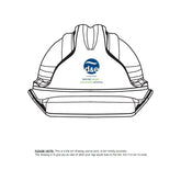 Frontier -  Helmet White Vented Trache Harness D&E Air Logo | 9322297301686