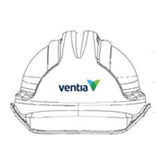 Frontier - Frontier Tuffgard Vented Hard Hat Ventia Logo White | 9322297222080