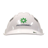 Frontier -  H/Hat White Vented With Programmed front logo and Zero Harm rear logo + RT3 Refl Tape | 9322297301716