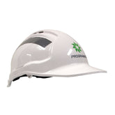 Frontier -  H/Hat White Vented With Programmed front logo and Zero Harm rear logo + RT3 Refl Tape | 9322297301716