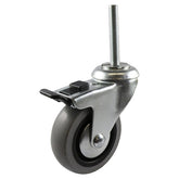 EHI - 100mm Grey Rubber Swivel Brake Expbolt Fitted | G14T33G100
