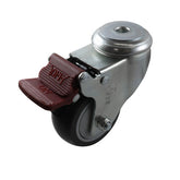 EHI - 75mm Grey Urethane Bolt Hole Brake Castor | G61TZ45K75