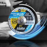 Alpha Stainless Steel Plus | 125 x 1.0mm Cutting Disc - 25 Pack