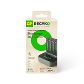 Powercell - GP Recyko from 1.3 hr Fast Charging 4 Bay USB Charger inc 4 x NiMH AA Batteries | GPACSM452001