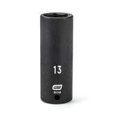 Action 13mm 1/4" Drive 6-point Metric Deep Magnetic Slide Impact Socket