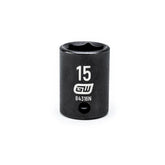 Action 15mm 3/8" Drive 6-point Metric Standard Magnetic Impact Socket