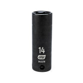 Action 14mm 3/8" Drive 6-point Metric Deep Thin Wall Impact Socket