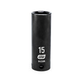 Action - 15mm 3/8" Drive 6-point Metric Deep Thin Wall Impact Socket | 61112015