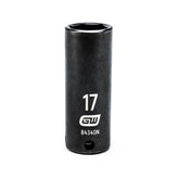 Action 17mm 3/8" Drive 6-point Metric Deep Thin Wall Impact Socket