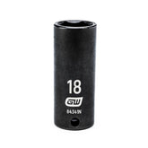 Action 18mm 3/8" Drive 6-point Metric Deep Thin Wall Impact Socket
