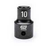 Action - 10mm 1/2" Drive 6-point Metric Standard Magnetic Impact Socket | 6052P010