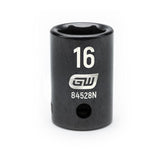 Action 16mm 1/2" Drive 6-point Metric Standard Magnetic Impact Socket