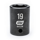 Action 19mm 1/2" Drive 6-point Metric Standard Magnetic Impact Socket