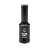 Action 9mm 1/2" Drive 6-point Metric Deep Thin Wall Impact Socket