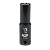 Action 13mm 1/2" Drive 6-point Metric Deep Thin Wall Impact Socket