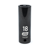 Action 18mm 1/2" Drive 6-point Metric Deep Magnetic Slide Impact Socket