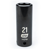 Action 21mm 1/2" Drive 6-point Metric Standard Wheel Nut Impact Socket