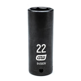 Action 22mm 1/2" Drive 6-point Metric Standard Wheel Nut Impact Socket