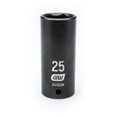 Action 25mm 1/2" Drive 6-point Metric Deep Thin Wall Impact Socket
