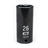Action 26mm 1/2" Drive 6-point Metric Deep Thin Wall Impact Socket