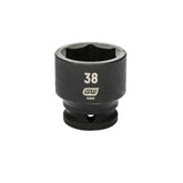Action 38mm 3/4" Drive 6-point Metric Deep Thin Wall Impact Socket