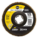 Alpha Flap Disc X-Lock 125mm | 60 Grit Zirconia
