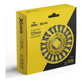 Alpha Wheel Brush X-Lock 125mm Steel Wire | 0.50mm Knotted