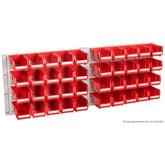 HB Hanging Panel 40 Bin Kit (Red) RED - HP1KITR