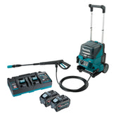 Makita Tools - 40V Max Brushless Pressure Washer Kit - Includes 2x 5.0Ah Batteries & Dual Port Rapid Charger | HW001GT201