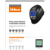 Weldtronic - TM. iMux 820S Auto Helmet (X Large).
Variable Shade 5-13 / Viewing Ares 95x85 / 4 Sensor / Class 1111 / Black | WH820.BK