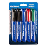 Kincrome - Permanent Marker Chisel Tip 5 Pack Assorted Colours | K11810