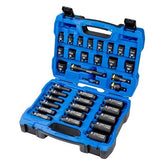 KINCROME Impact 1/2" Drive Standard/Deep Socket Set Metric 35 Piece | K2100